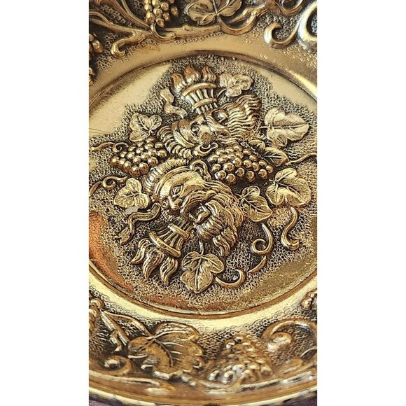 Sommeliers tasting cup Grape Vines Gold shallow silver tastevin winemakers - Picture 10 of 10